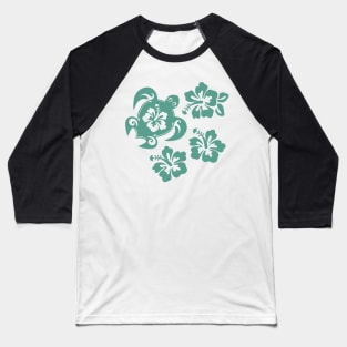 Honu and Hibiscus Baseball T-Shirt